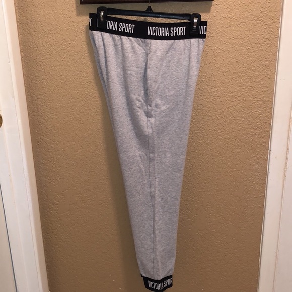 NWOT Victoria’s Secret “Victoria Sport”Jogger. Super soft.  Gray. Logo waistband - Picture 15 of 15